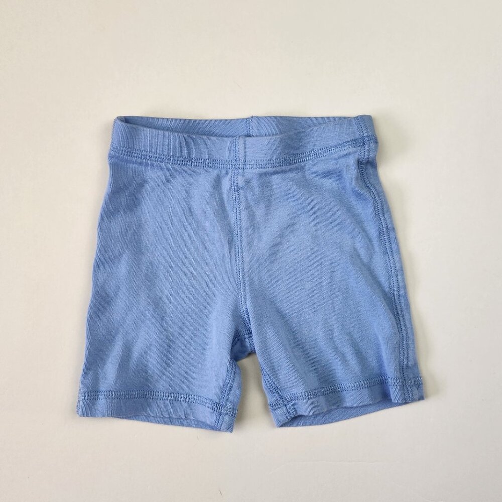 Primary Kids Blue Soft Stretchy PJ Bike Shorts sz 2-3 Y